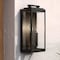 Vaxcel Hampton 2 Light 15.5-in H Black Indoor Outdoor Wall Lantern Fixture with Clear Glass T0706 - alternate 1
